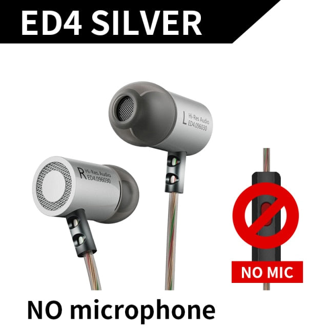 Metal Stereo Earphone with Noise Isolating Feature