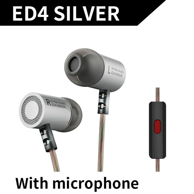 Metal Stereo Earphone with Noise Isolating Feature