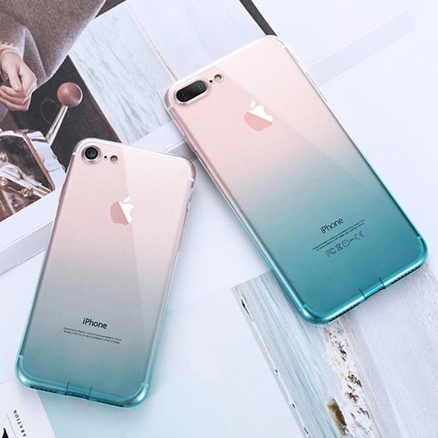 Gradient Clear Case for iPhone (Multi Options Available)