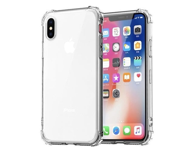 Shockproof Bumper Transparent Silicone Phone Case For iPhone (Multi Options Available)