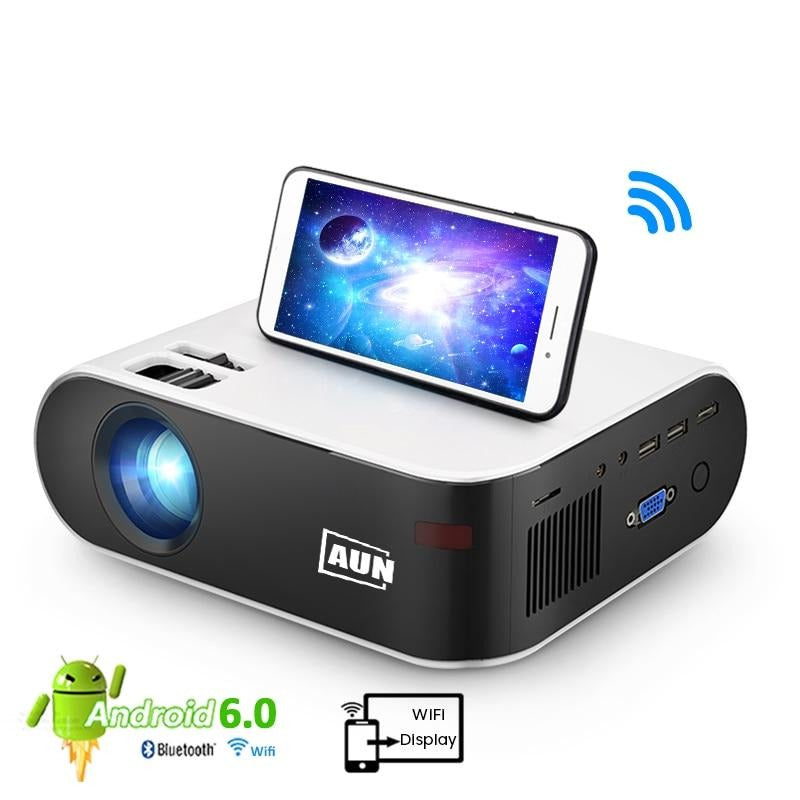 AUN Mini FUll HD Projector (Optional Android 6.0 wifi W18D)