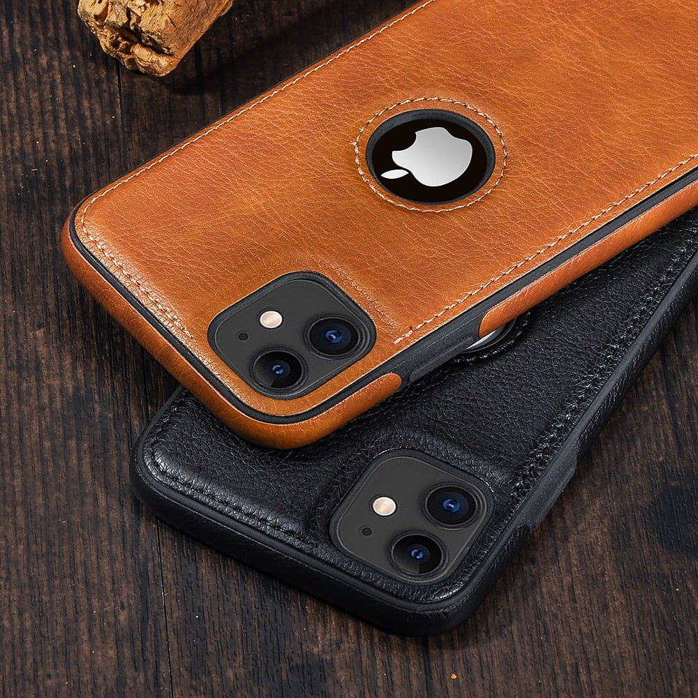 Solid Color PU Leather Phone Case For iPhone (Multi Options Available)