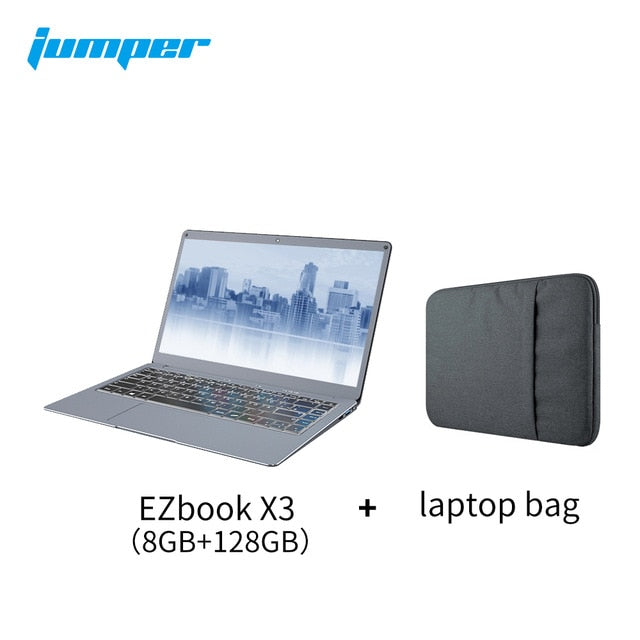 Jumper EZbook X3 Notebook 8GB 128GB 13.3 inch 1920*1080 IPS Screen Intel Celeron Quad Core Ultra Slim Win10  laptop 2.4G/5G WiFi