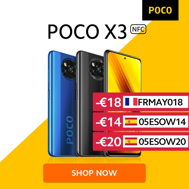 In Stock Global Version POCO X3 NFC Snapdragon 732G 120Hz DotDisplay POCO Smartphone 5160mAh 33W Fast Charge 64MP Quad Camera